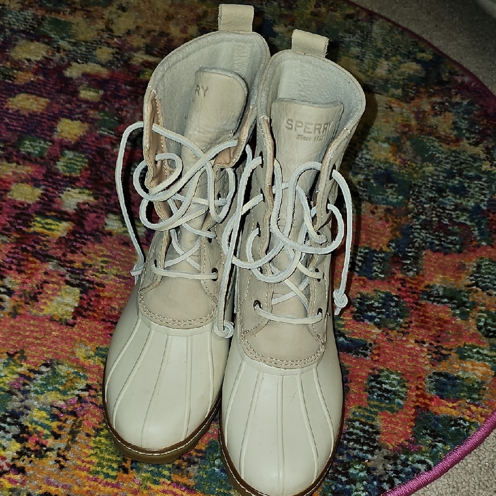Sperry Women's Cream Duck Boots